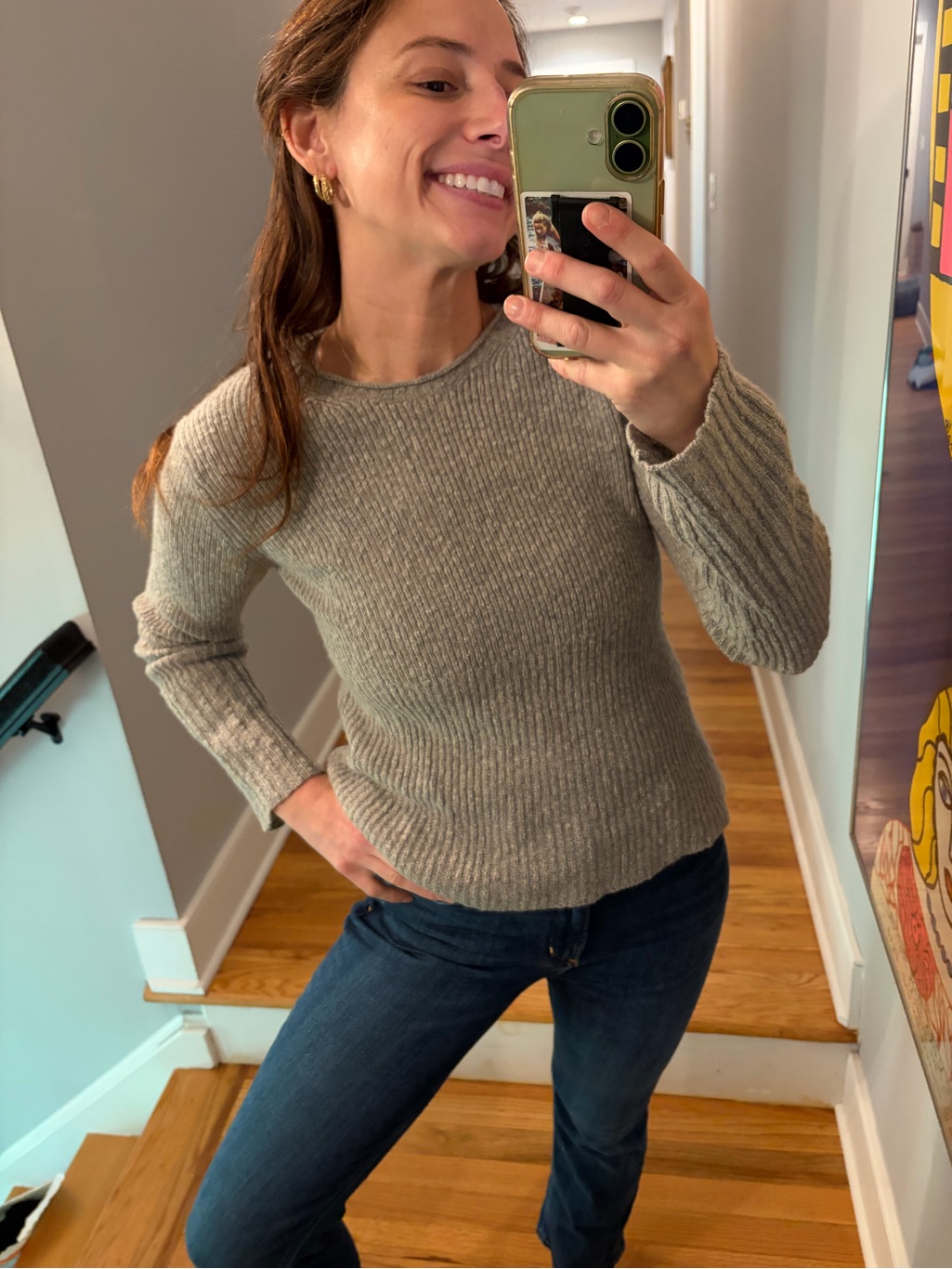 Helmut Lang Cashmere Blend Sweater Nwt | Heather Grey | Size S